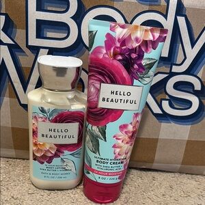 Bath & Body Works Hello Beautiful Body Lotion and Cream Set